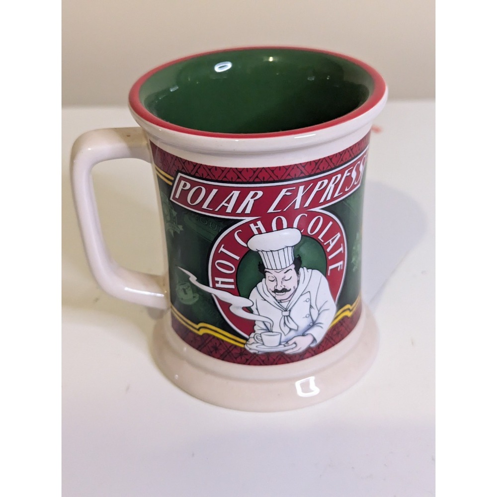 Polar express Hot Chocolate chef picture coffee mug warner bros entertainment